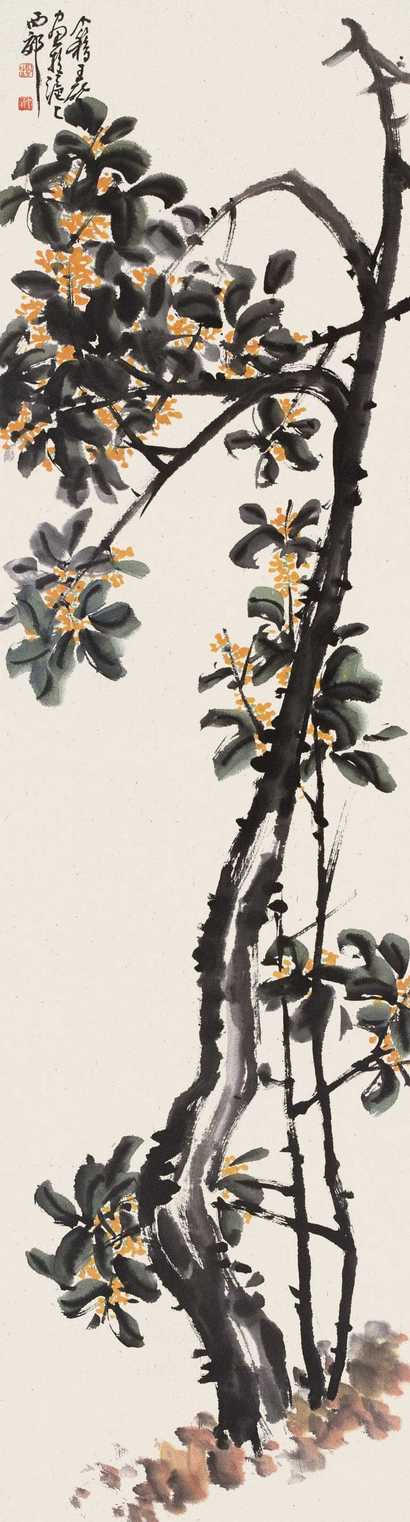 王个簃 桂花 立轴
